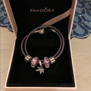 Pandora Double Wrap Leather Bracelet